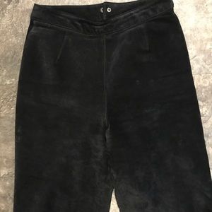 Vintage suede wide-leg pants